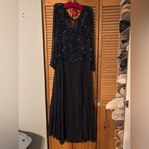 Navy mother of the bride dress